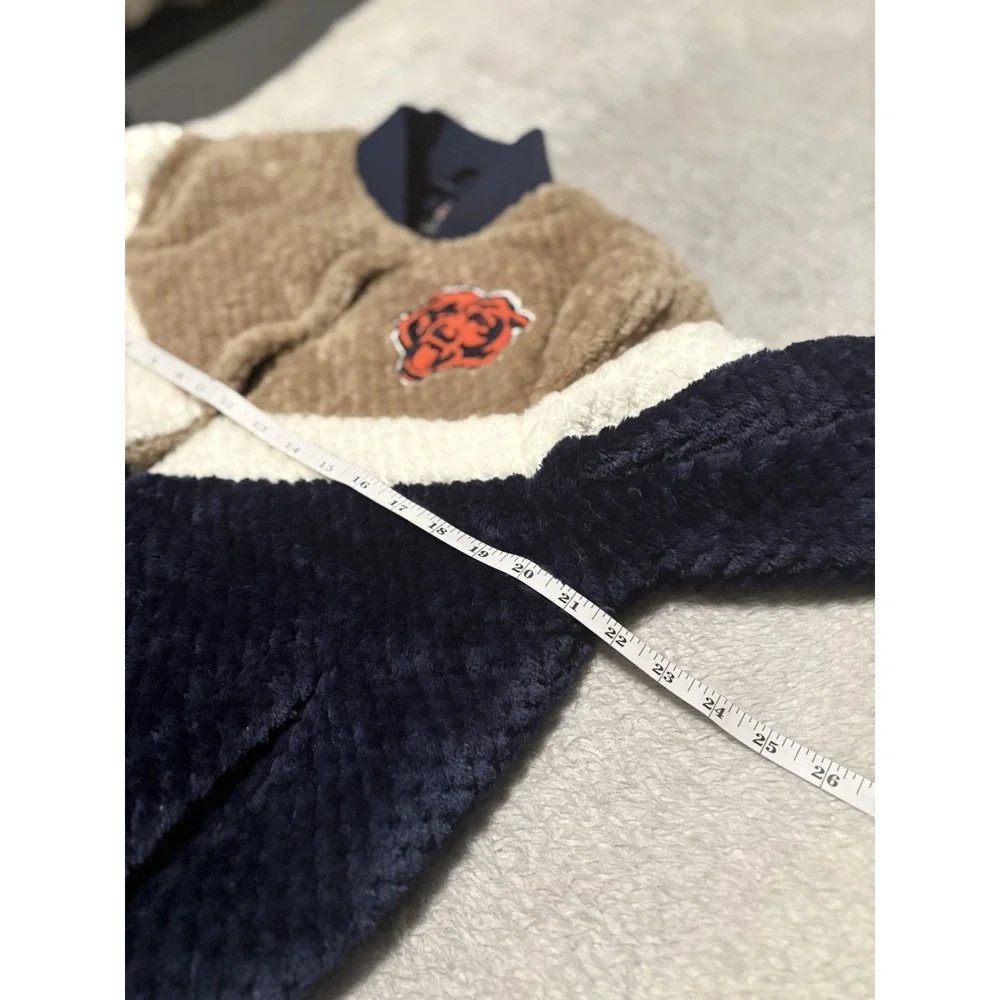 New‎ Chicago Bears NFL Women's Navy Snap Sherpa Jacket Size Medium